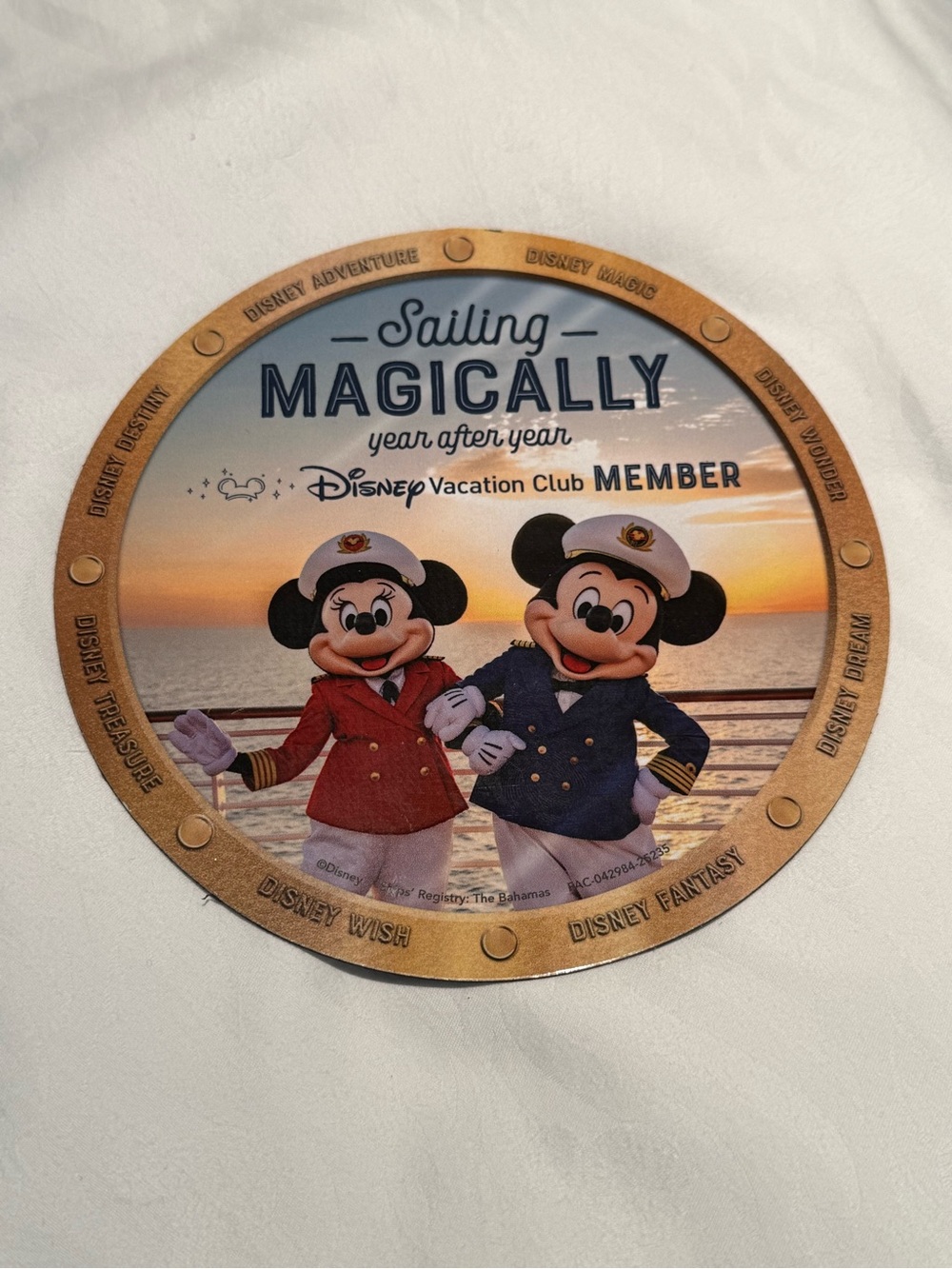 NEW 2026 seven ship Disney cruise line DVC Member Magnet